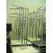 Stainless Adjustable Clothing Rack Retail Wheels Double